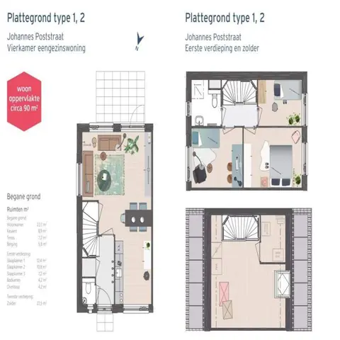 4-Zimmer-Haus in der Johannes Poststraat, Hoorn - Zu Vermieten