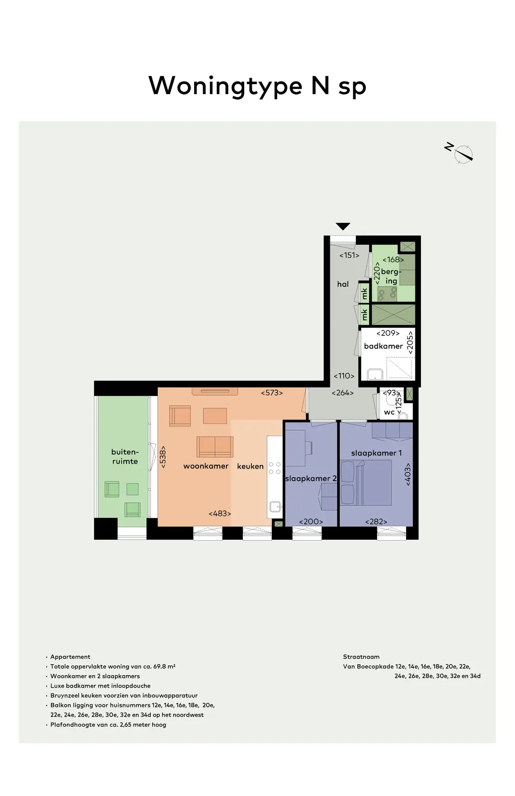 Two-Bedroom Apartment Van Boecopkade 24 E, The Hague - For Rent